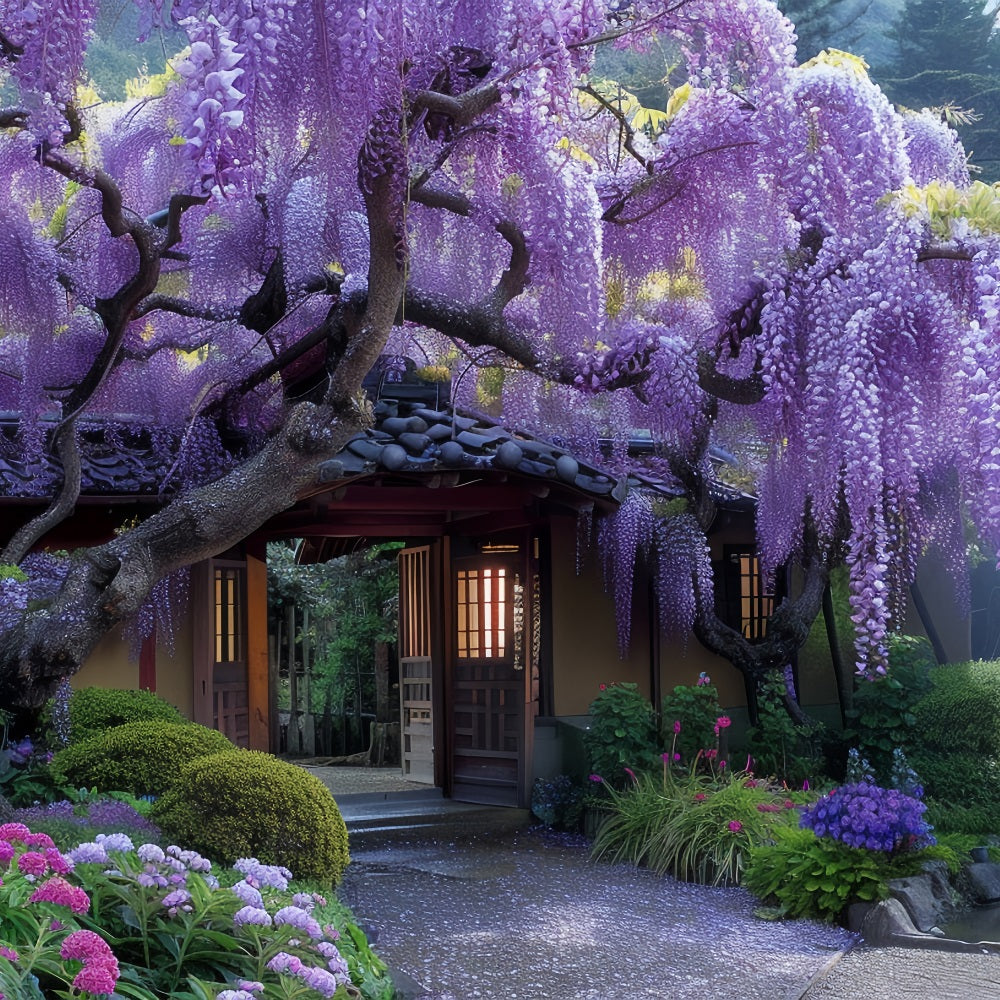 Spring Backdrop Wisteria Bloom Around Door Backdrop UK BRP11-520