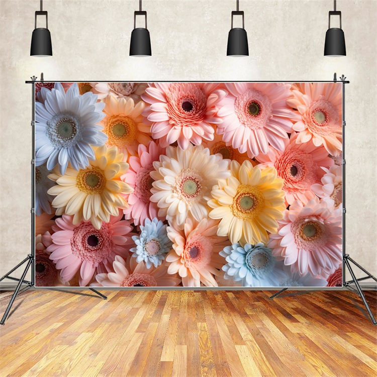 Spring Photo Backdrops Multi-Color Daisy Floral Backdrop UK BRP11-523