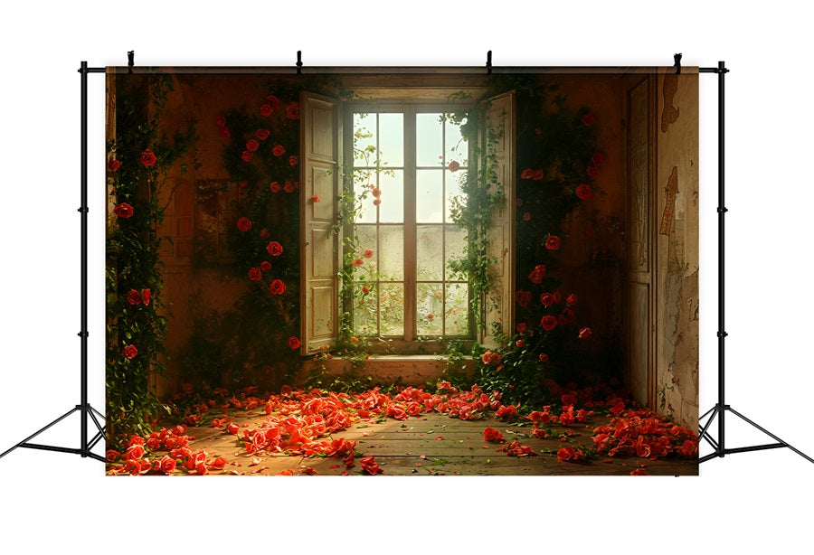 Vintage Backdrop Ideas Floral Window View Backdrop UK BRP11-555