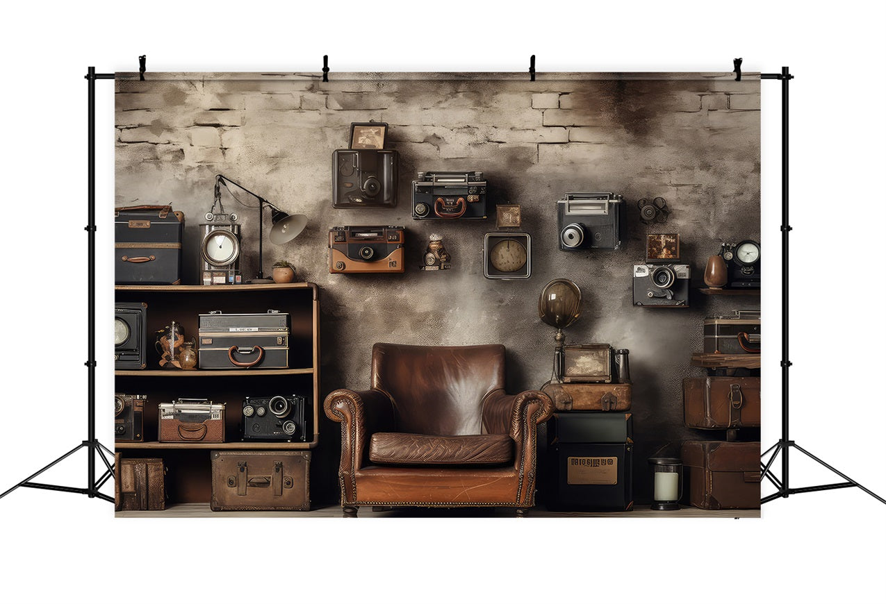 Vintage Backdrop Ideas Collector Decor Antique Cameras Backdrop UK BRP11-595