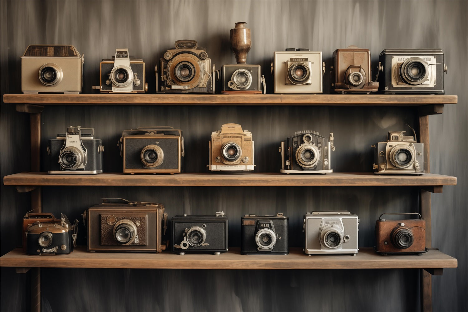 Photography Backdrops Vintage Antique Shelf Camera Decor Backdrop UK BRP11-596