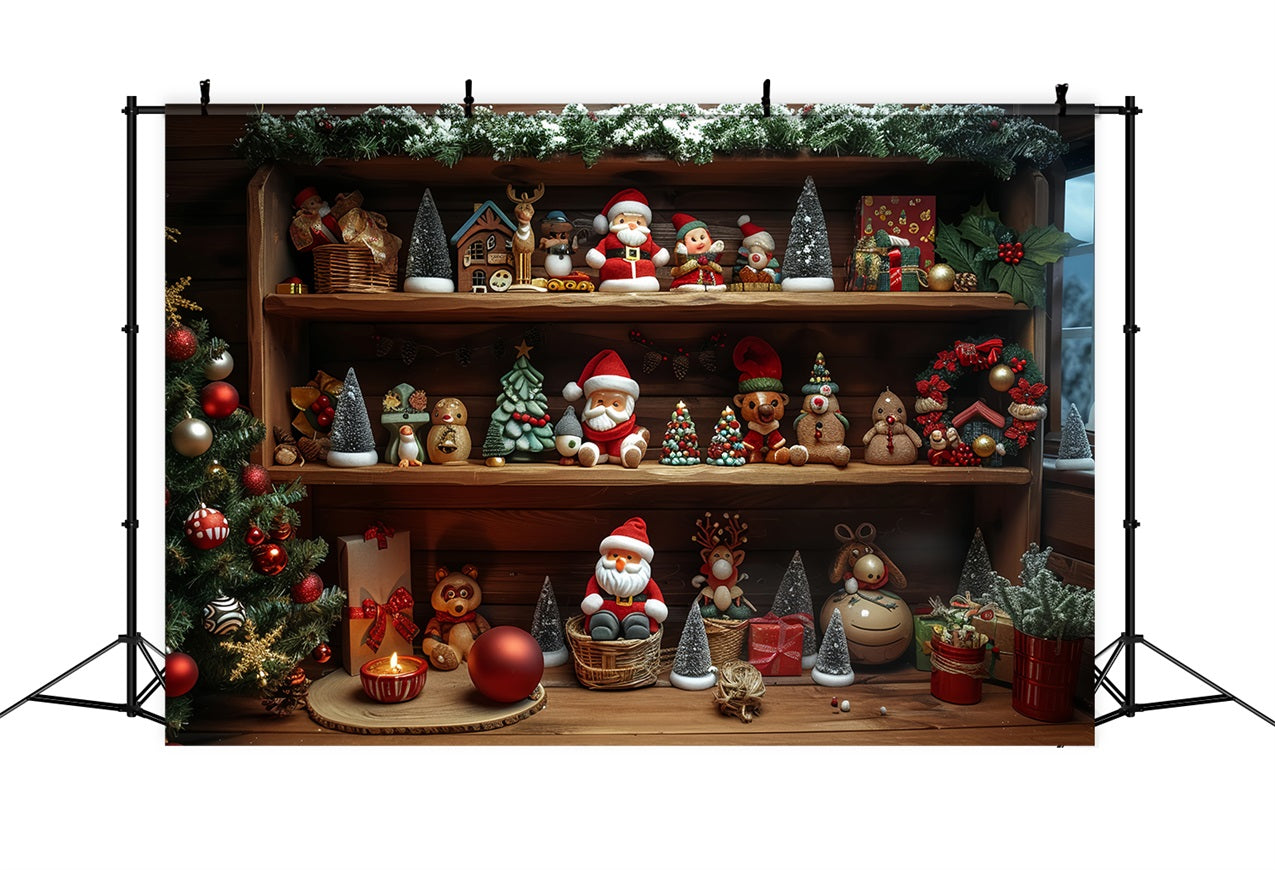 Christmas Photo Backdrop Joy Santa's Workshop Gift Box Backdrop UK BRP11-75