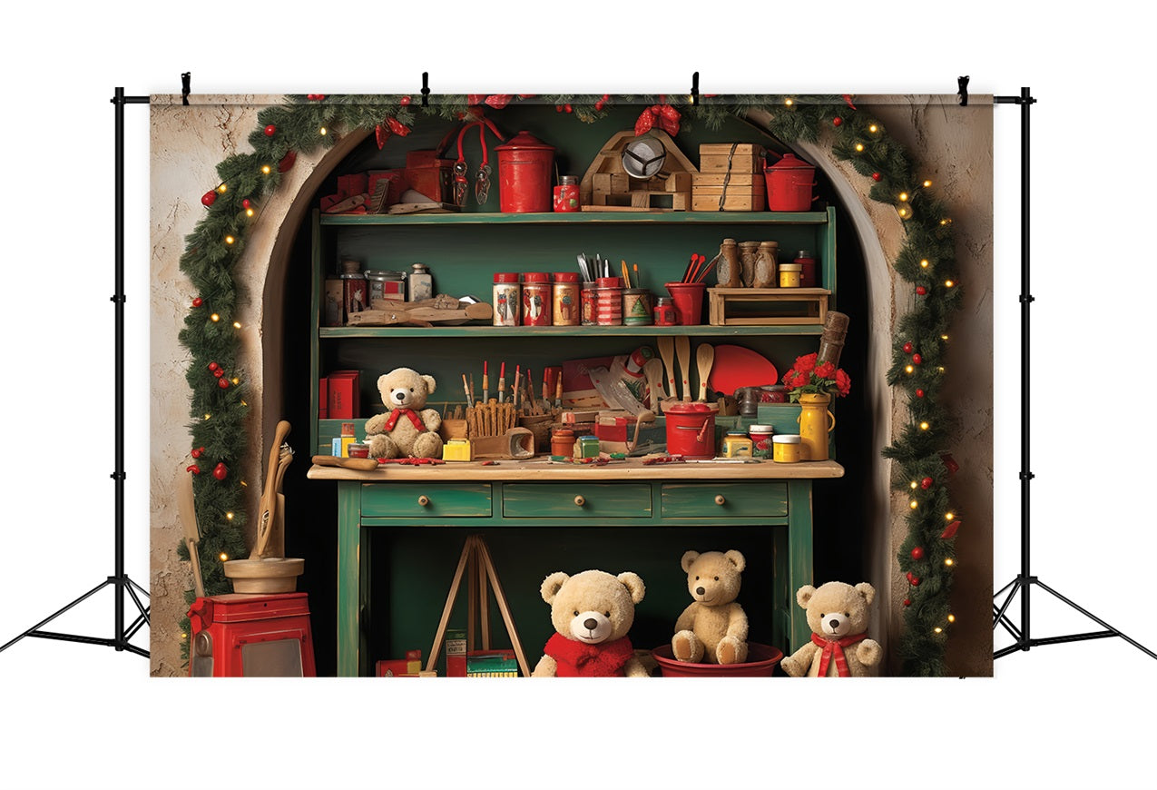 Christmas Backdrop Background Santa's Workshop Collection Backdrop UK BRP11-88