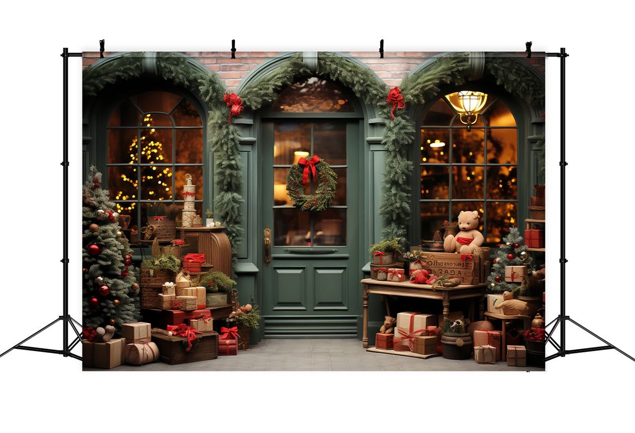 Christmas Pictures Backdrops Santa's Workshop Holiday Showcase Backdrop UK BRP11-98