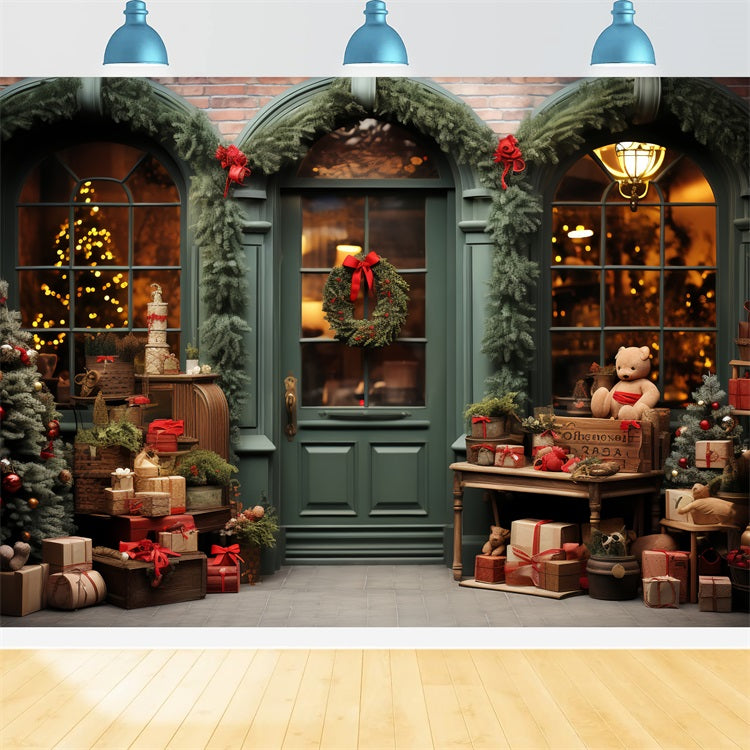 Christmas Pictures Backdrops Santa's Workshop Holiday Showcase Backdrop UK BRP11-98