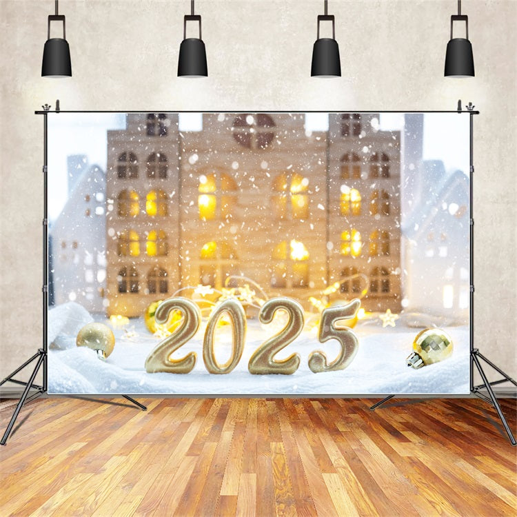 Happy New Year 2025 Backdrop Winter Wonderland Backdrop UK BRP12-105