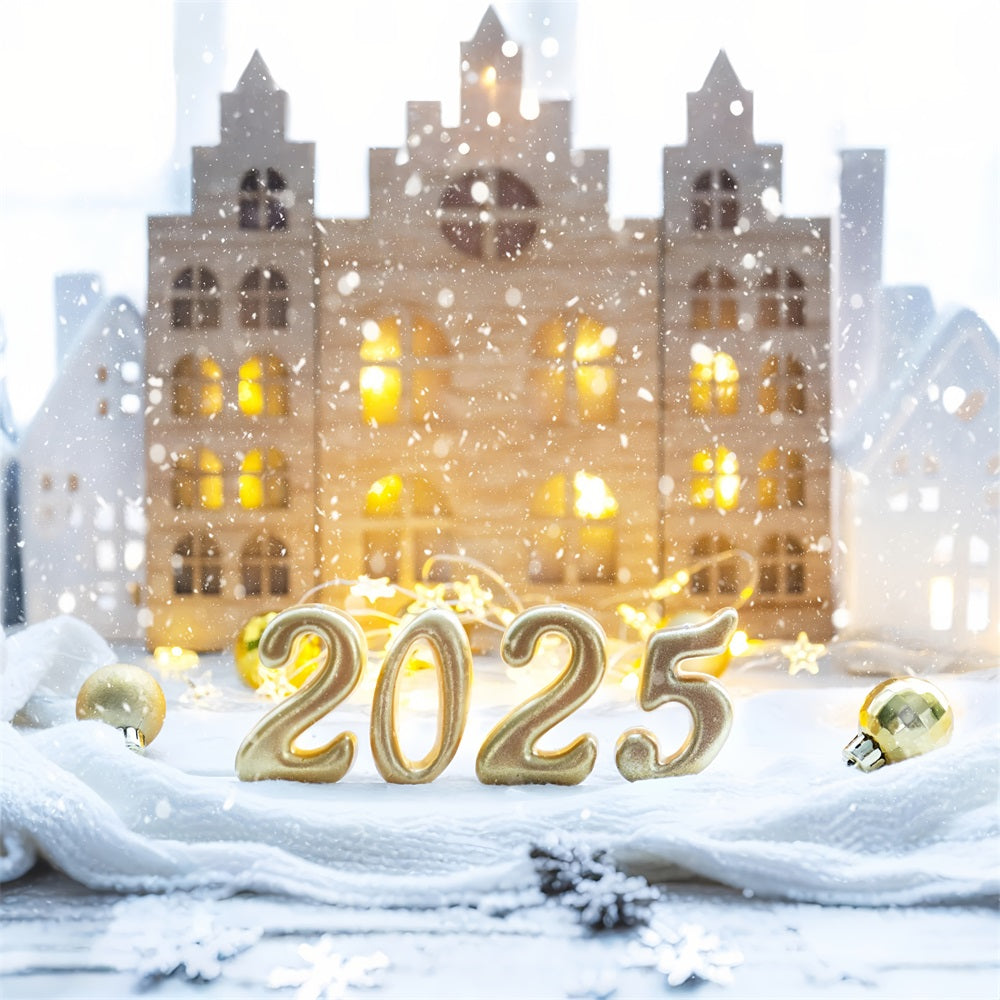 Happy New Year 2025 Backdrop Winter Wonderland Backdrop UK BRP12-105