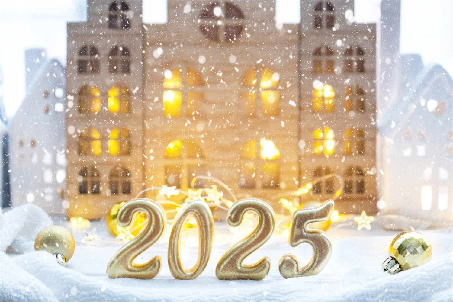 Happy New Year 2025 Backdrop Winter Wonderland Backdrop UK BRP12-105