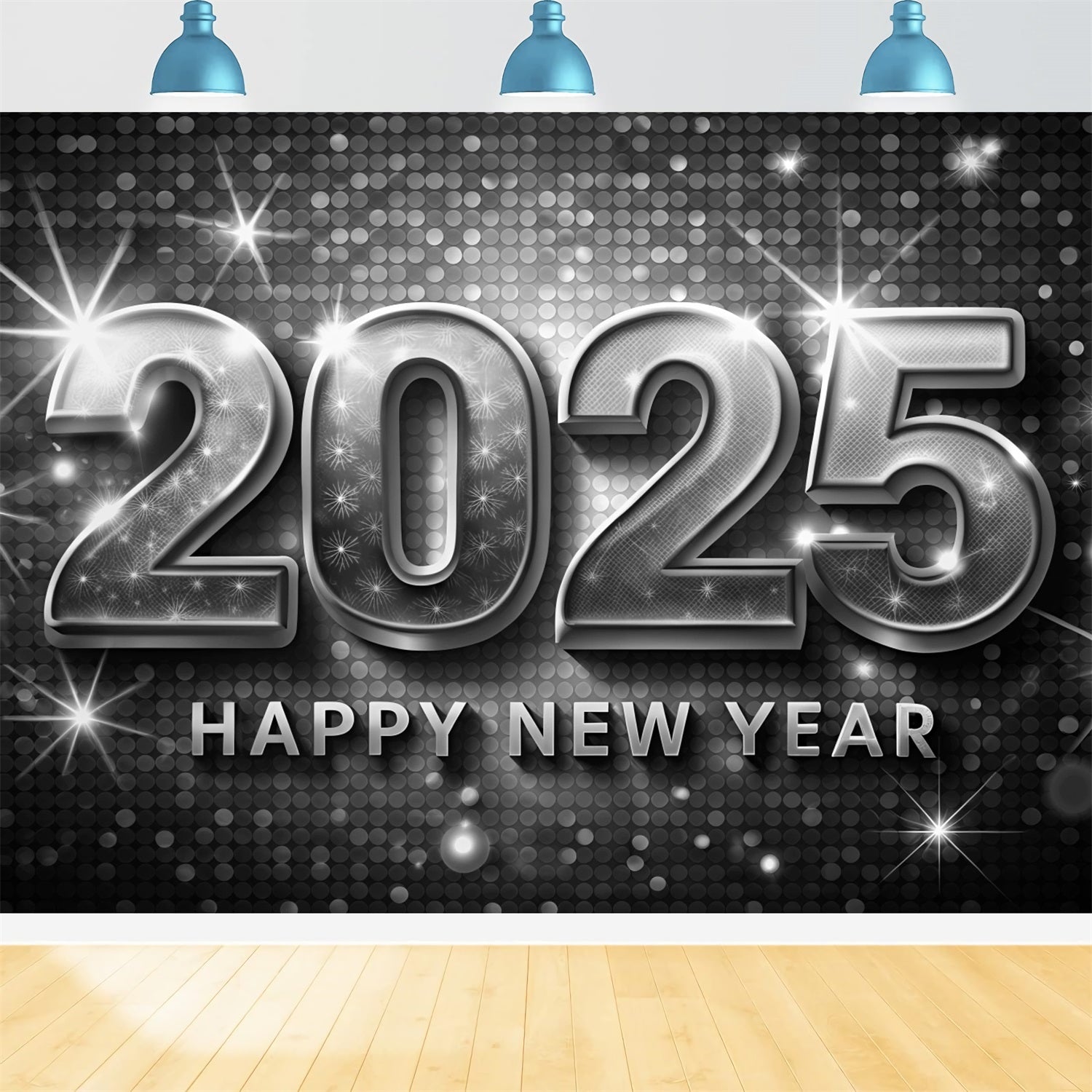 New Year Backdrops 2025 Glittery Celebration Backdrop UK BRP12-106