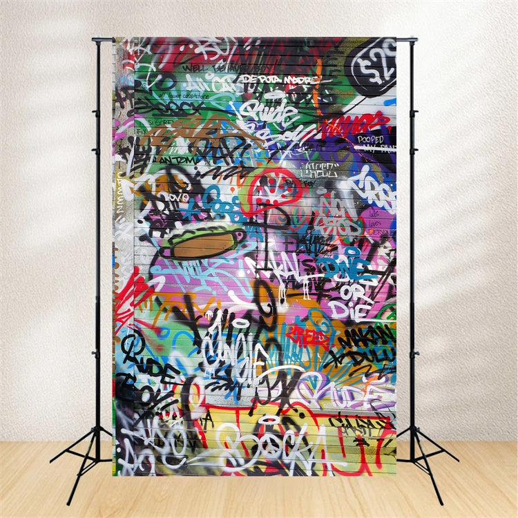 Graffiti Backdrops Photography Vibrant Street Art Backdrop UK BRP12-118