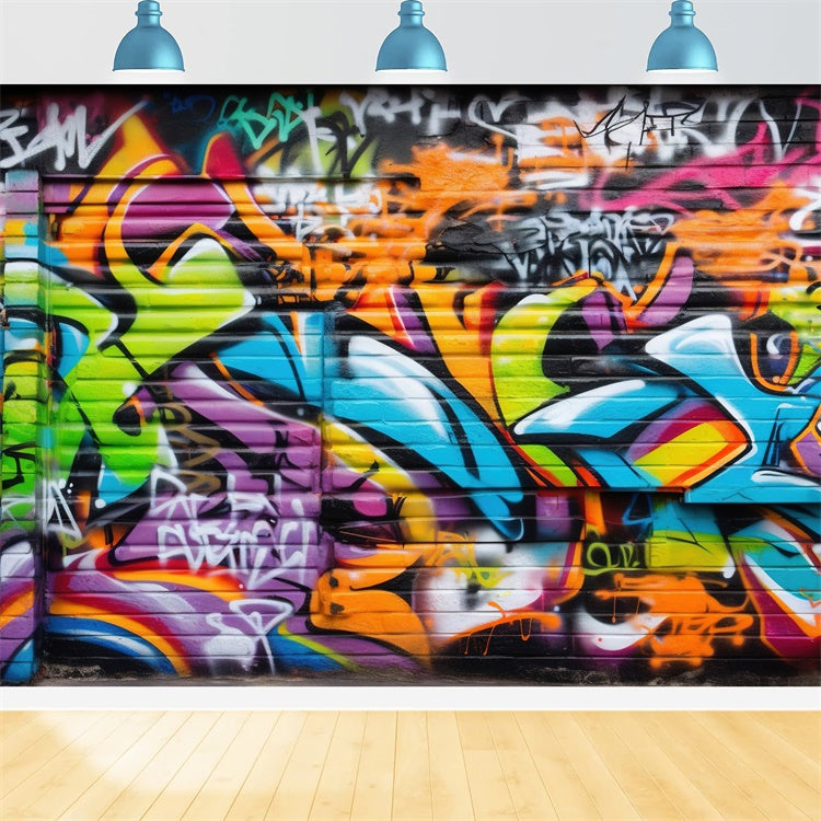 Graffiti Backdrop Vibrant Colorful Artistry Backdrop UK BRP12-119