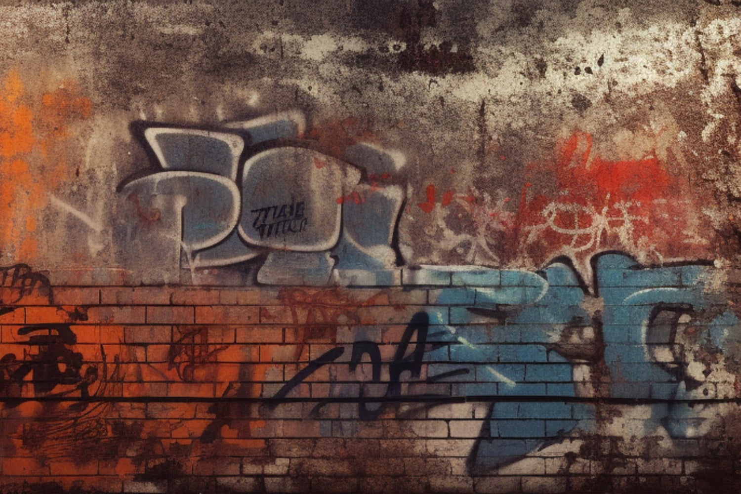 Graffiti Photography Backdrop Abstract Brick Art Backdrop UK BRP12-122