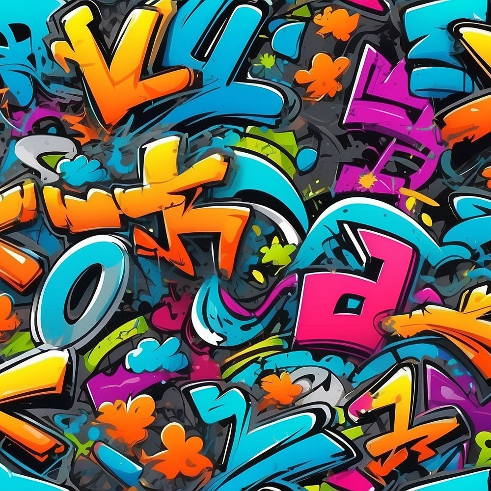 Graffiti Photography Backdrops Energetic Abstract Lettering Backdrop UK BRP12-126