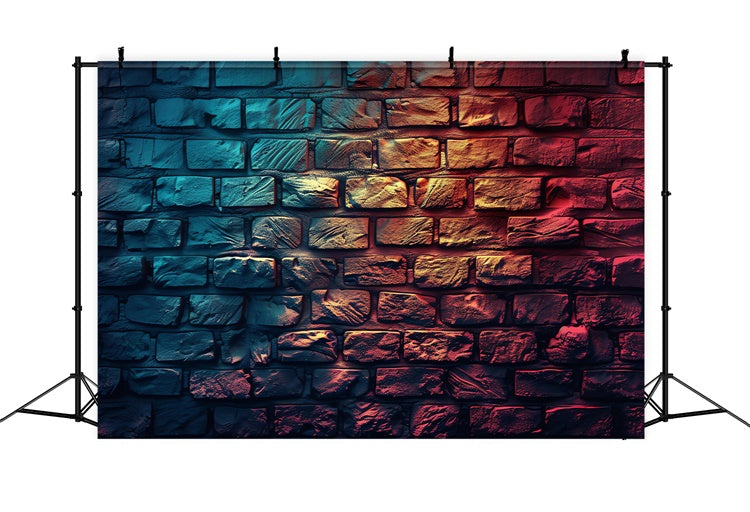 Graffiti Photo Backdrop Vibrant Colored Brick Wall Backdrop UK BRP12-128