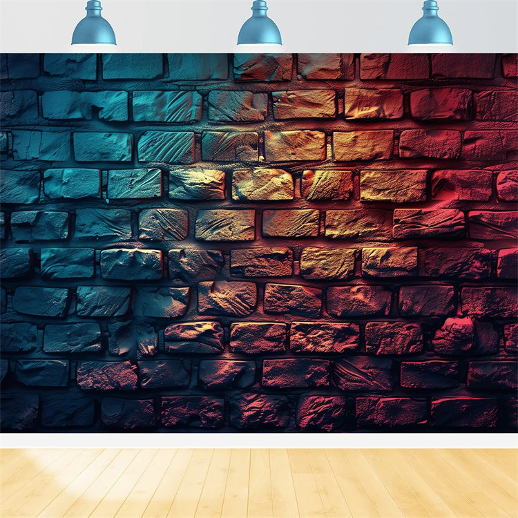 Graffiti Photo Backdrop Vibrant Colored Brick Wall Backdrop UK BRP12-128