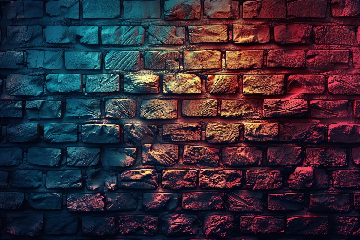 Graffiti Photo Backdrop Vibrant Colored Brick Wall Backdrop UK BRP12-128