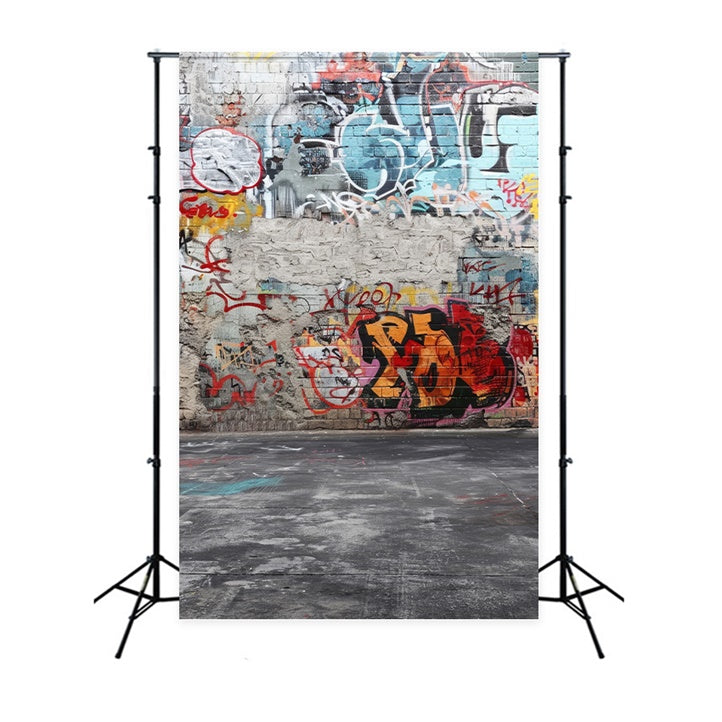 Graffiti Backdrop For Photography Brick Wall Backdrop UK BRP12-139