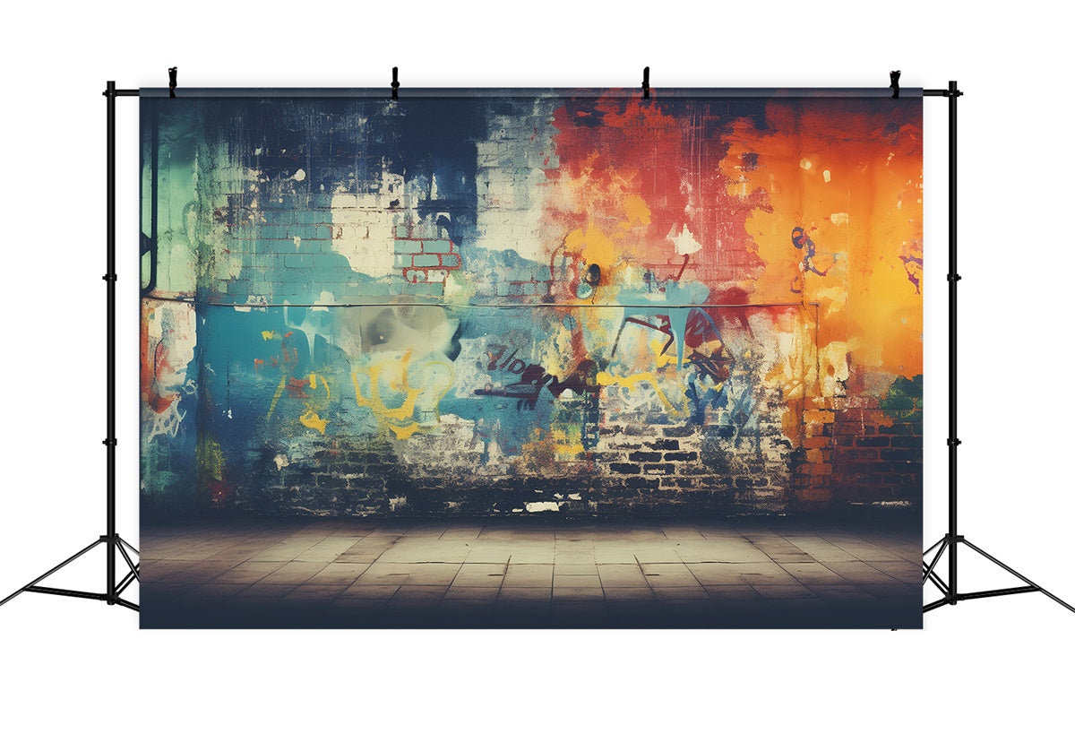 Graffiti Backdrop Photography Brick Wall Modern Design Backdrop UK BRP12-144