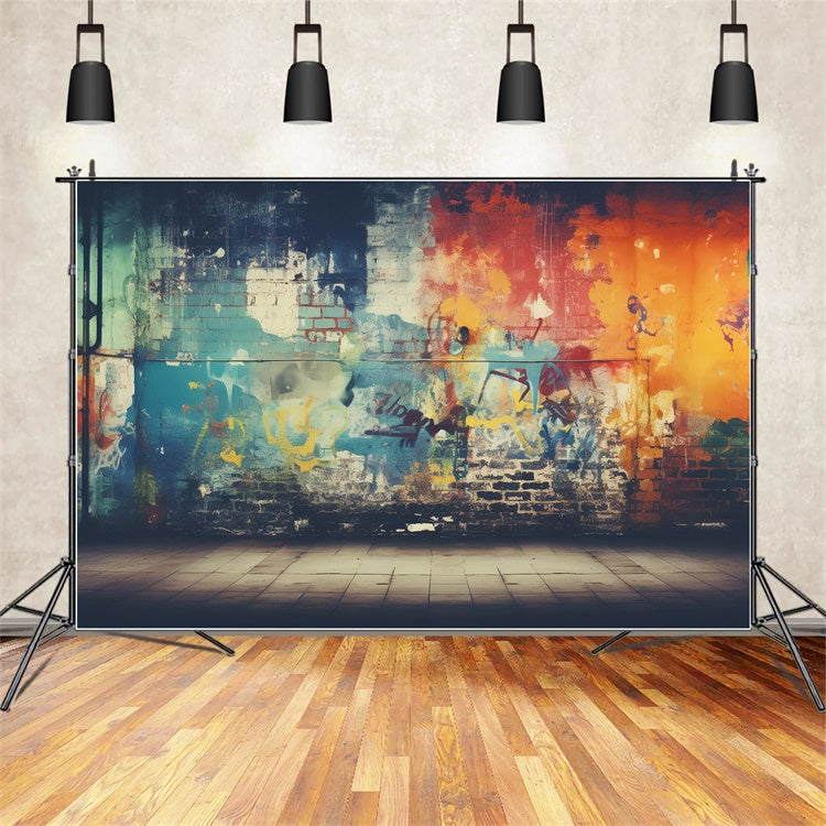 Graffiti Backdrop Photography Brick Wall Modern Design Backdrop UK BRP12-144