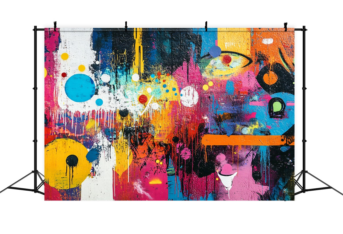 Backdrop Graffiti Vibrant Abstract Paint Wall Backdrop UK BRP12-157