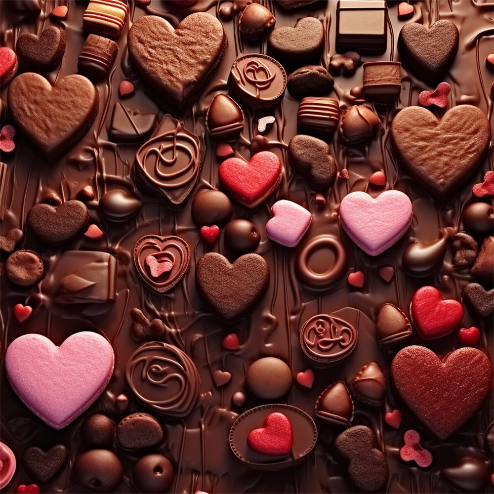 Valentines Heart Backdrop Sweet Heart Chocolate Decor Backdrop UK BRP12-161