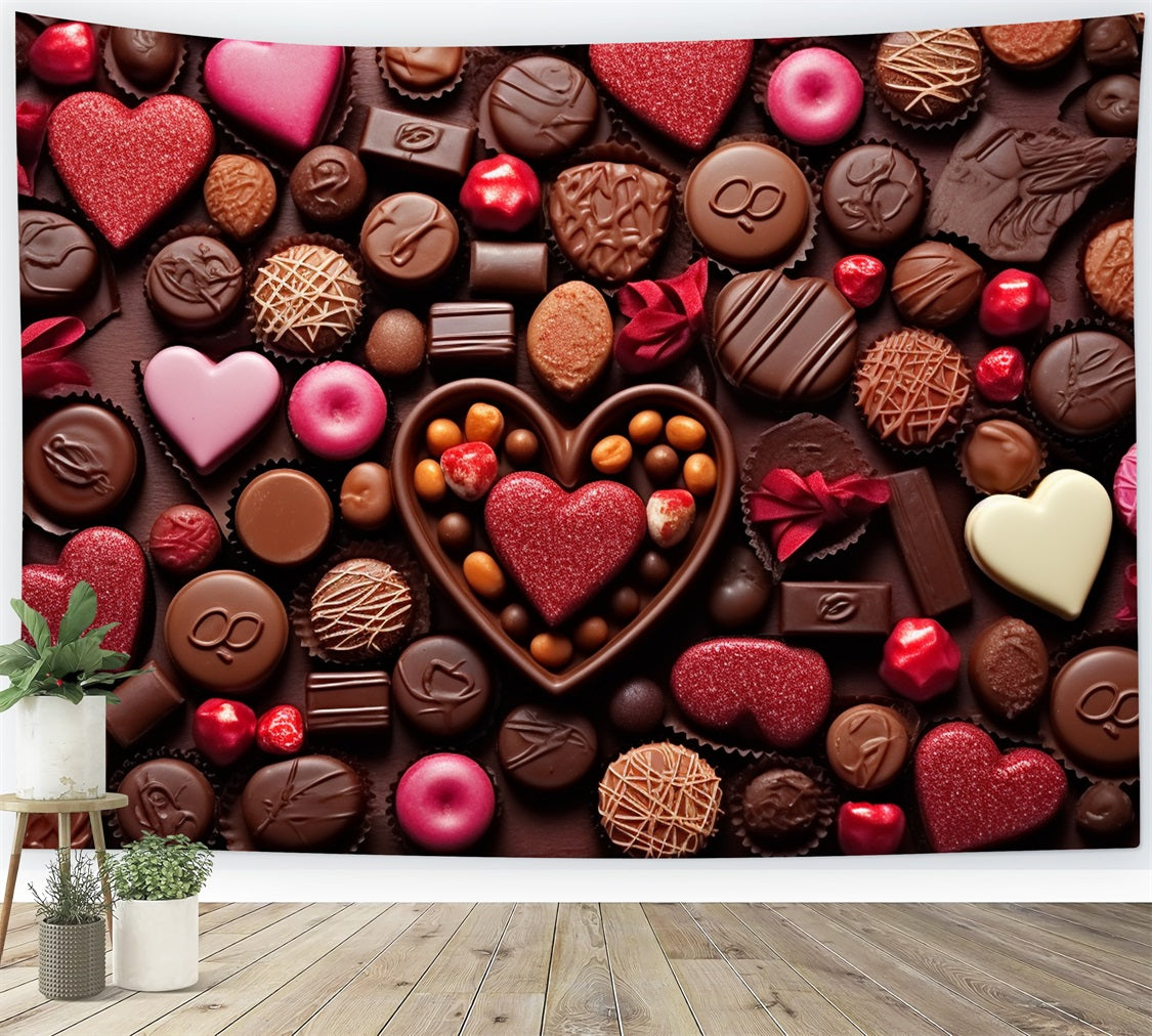 Valentine Backdrop Ideas Heart Themed Chocolate Backdrop UK BRP12-162