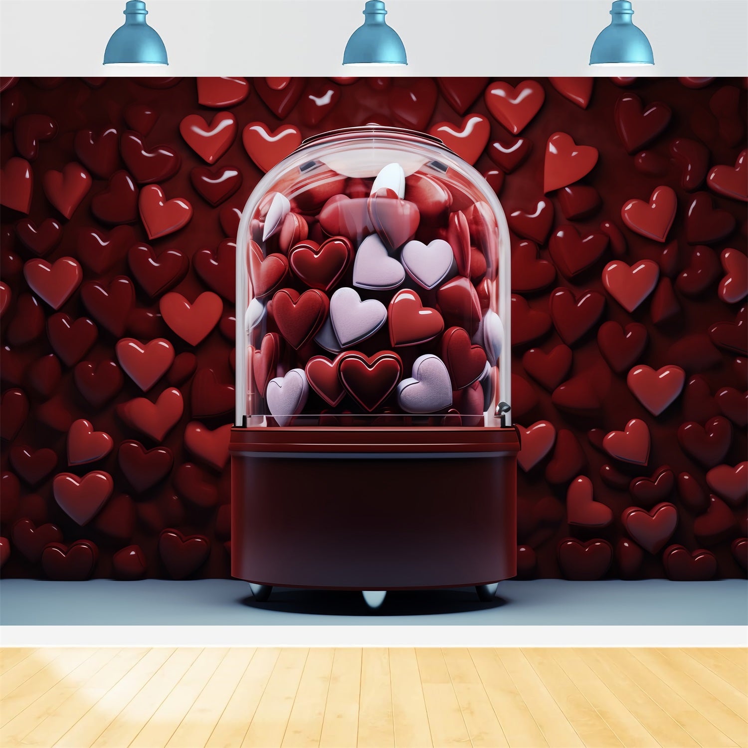 Valentine Theme Backdrop Romantic Heart Candy Machine Backdrop UK BRP12-164