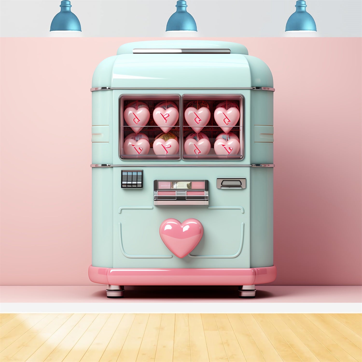 Valentine Backdrop Photography Heart Candy Pink Vending Machine Backdrop UK BRP12-168