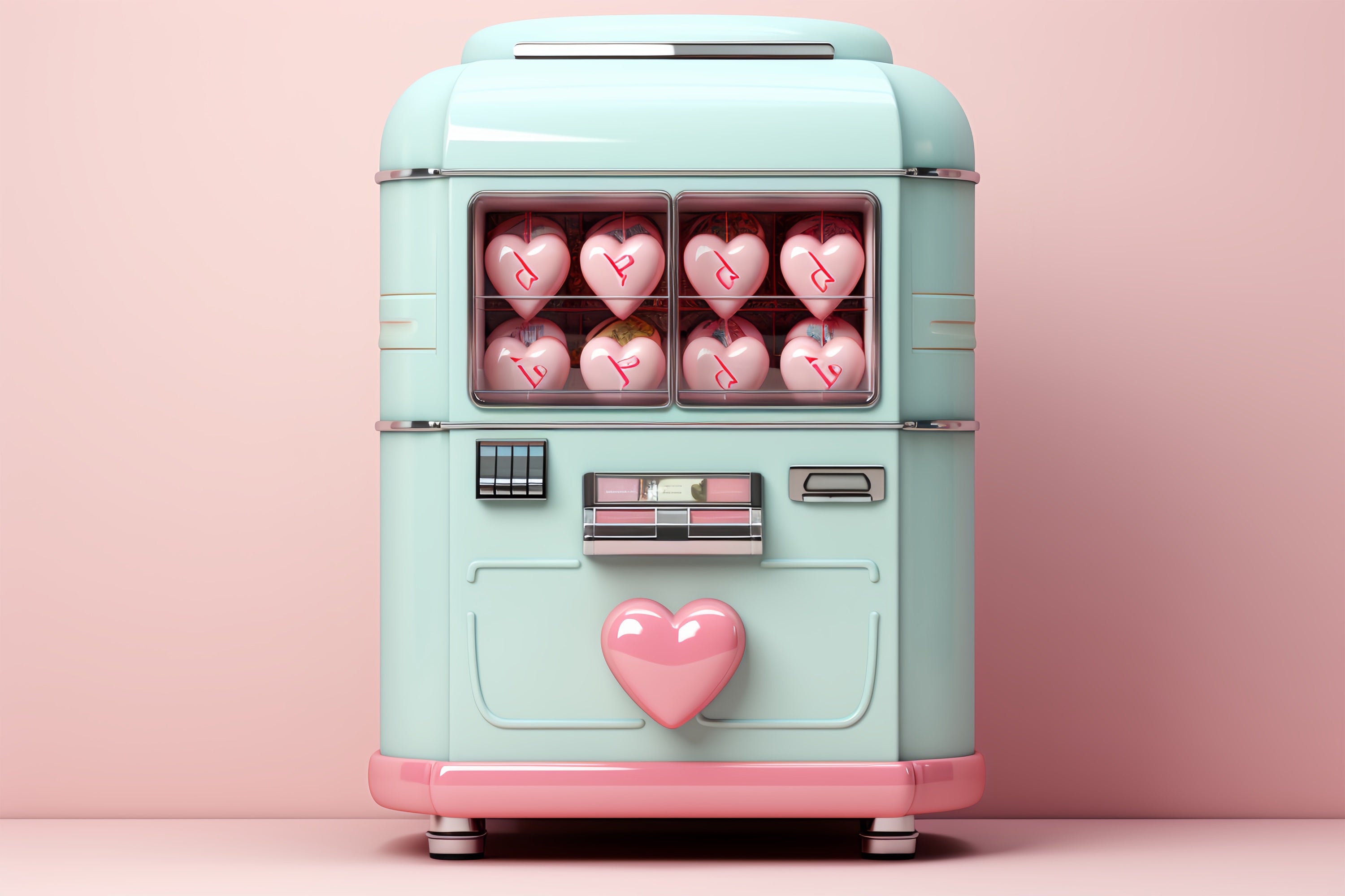 Valentine Backdrop Photography Heart Candy Pink Vending Machine Backdrop UK BRP12-168