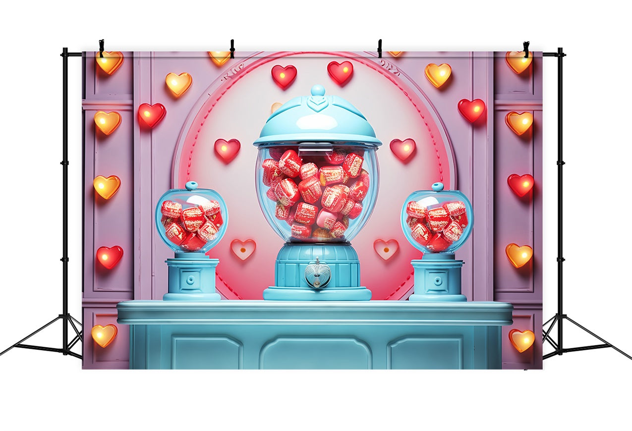 Valentines Photo Backdrop Ideas Hearts Candy Machine Hearts Backdrop UK BRP12-171