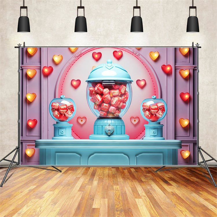 Valentines Photo Backdrop Ideas Hearts Candy Machine Hearts Backdrop UK BRP12-171