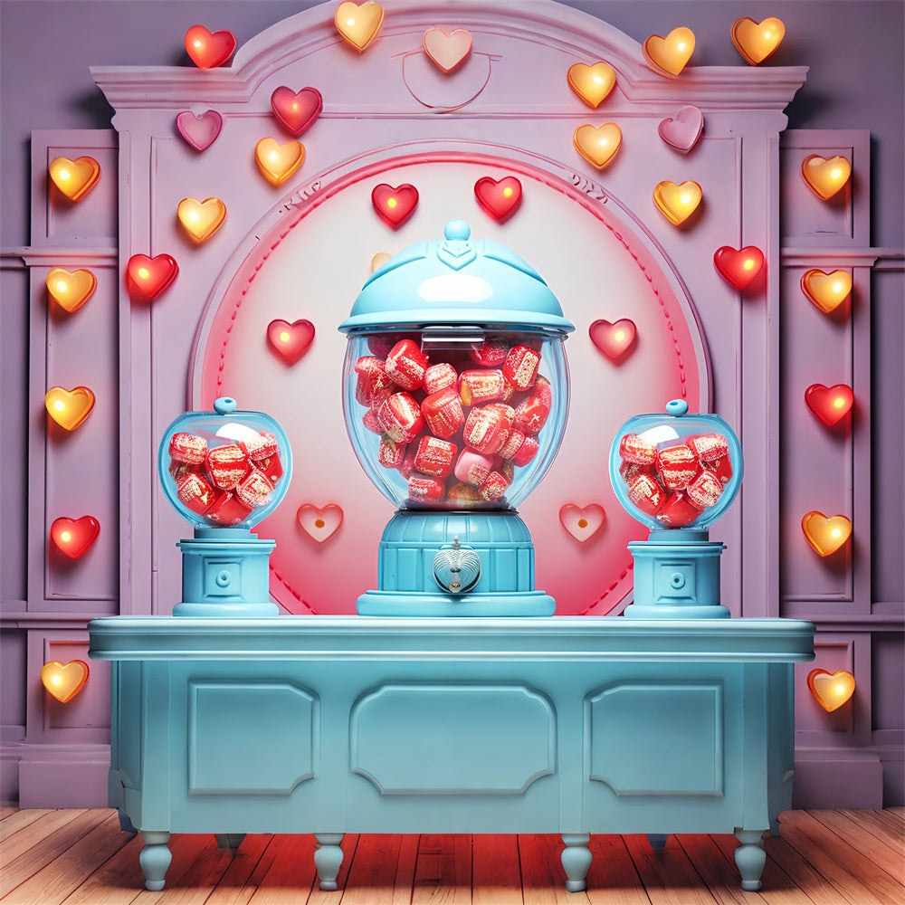 Valentines Photo Backdrop Ideas Hearts Candy Machine Hearts Backdrop UK BRP12-171