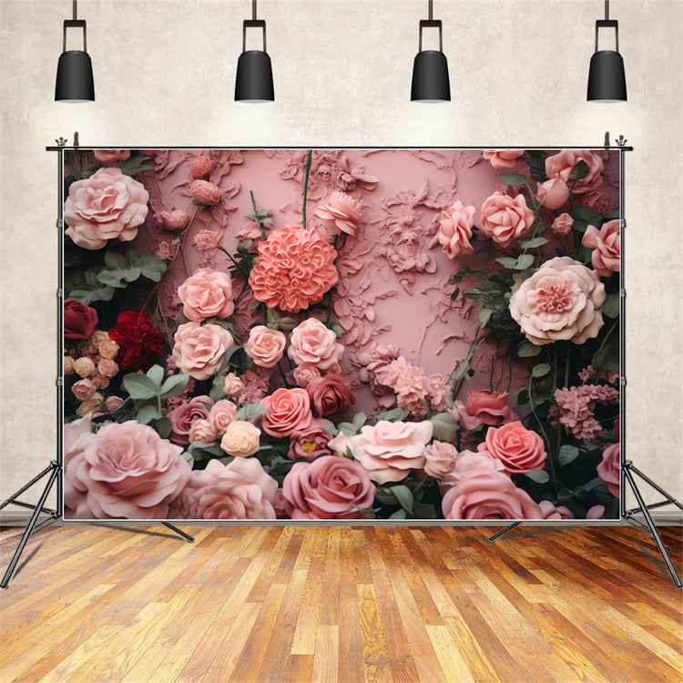 Valentine Backdrop Flower Art Wall Decor Backdrop UK BRP12-187