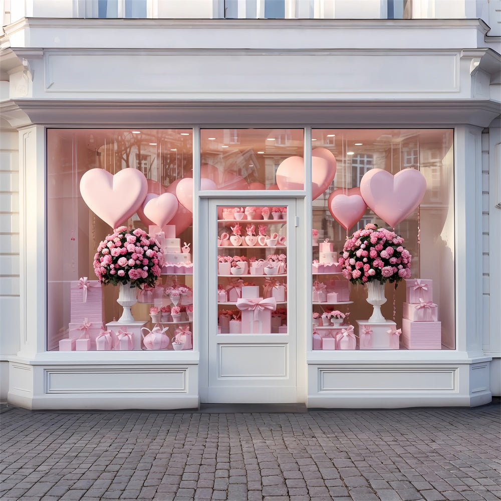 Valentine's Backdrop Love-Themed Window Balloons Roses Backdrop UK BRP12-191