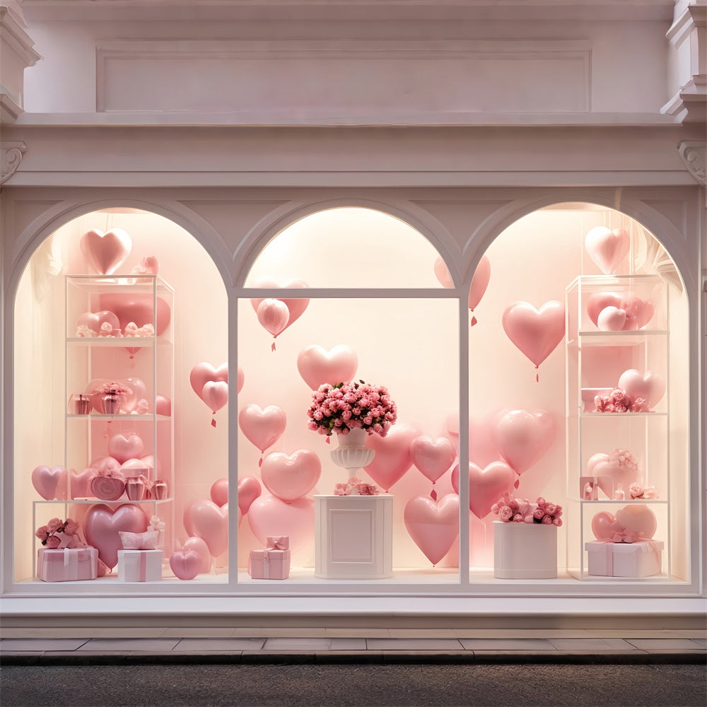 Valentines Backdrops Window Balloons Rose Bouquets Backdrop UK BRP12-192