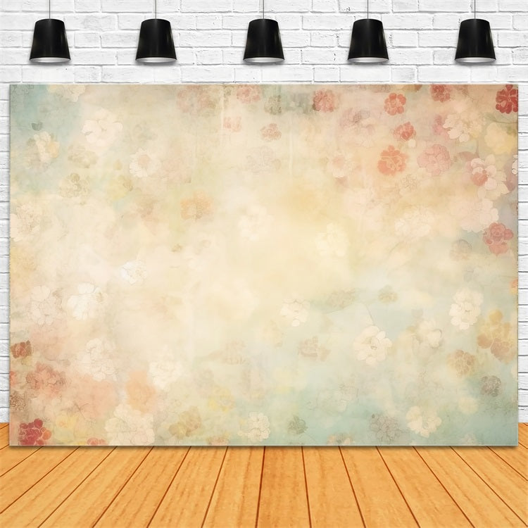 Maternity Digital Backdrops Aesthetic Pastel Flower Wall Backdrop UK BRP12-20