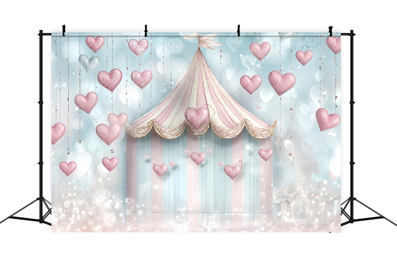 Valentine Theme Backdrop Pastel Tent Heart Decorations Backdrop UK BRP12-243