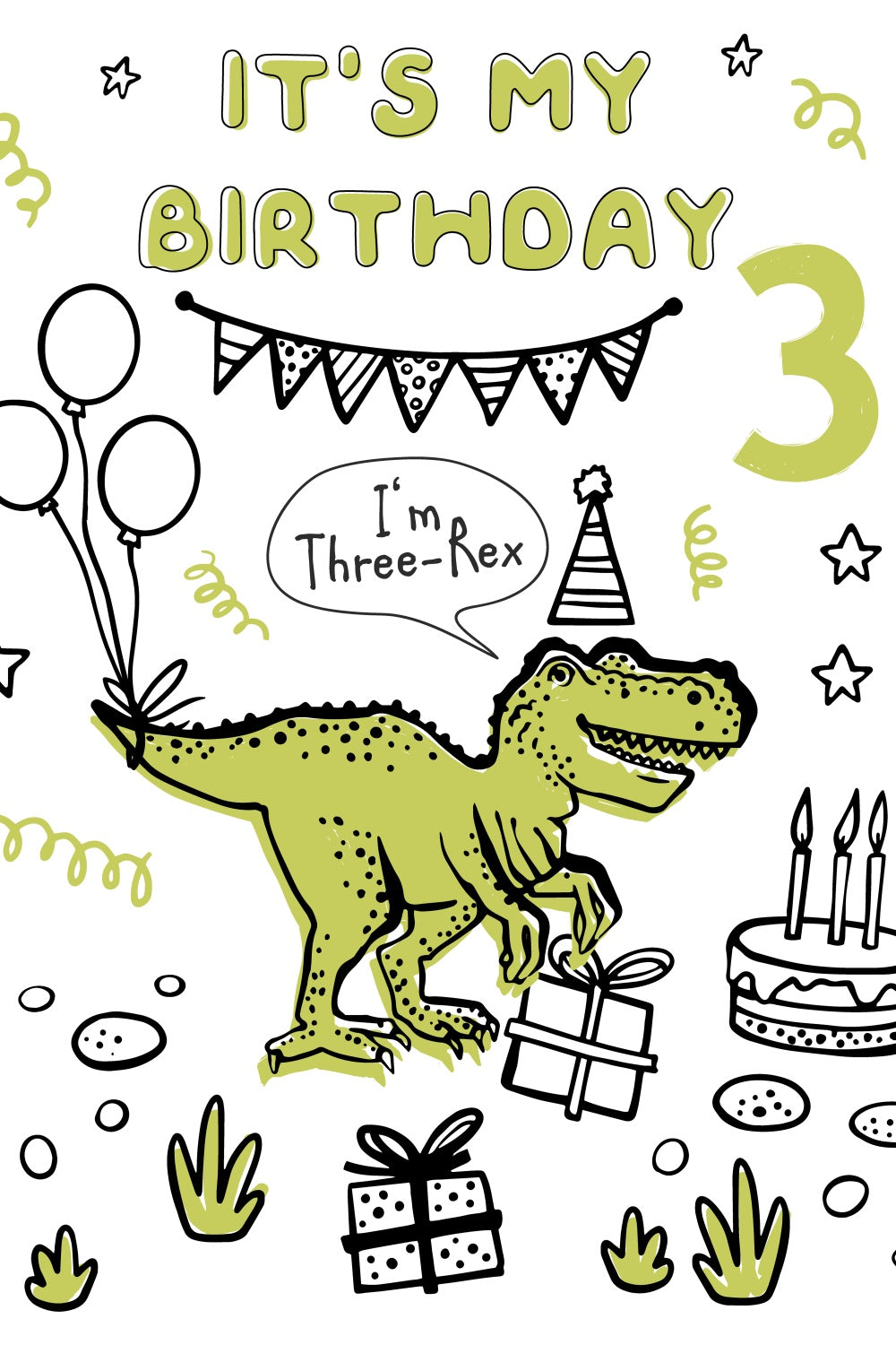 Customized Backdrop For Birthday Jurassic Dinosaur Three-Rex Backdrop UK BRP12-295