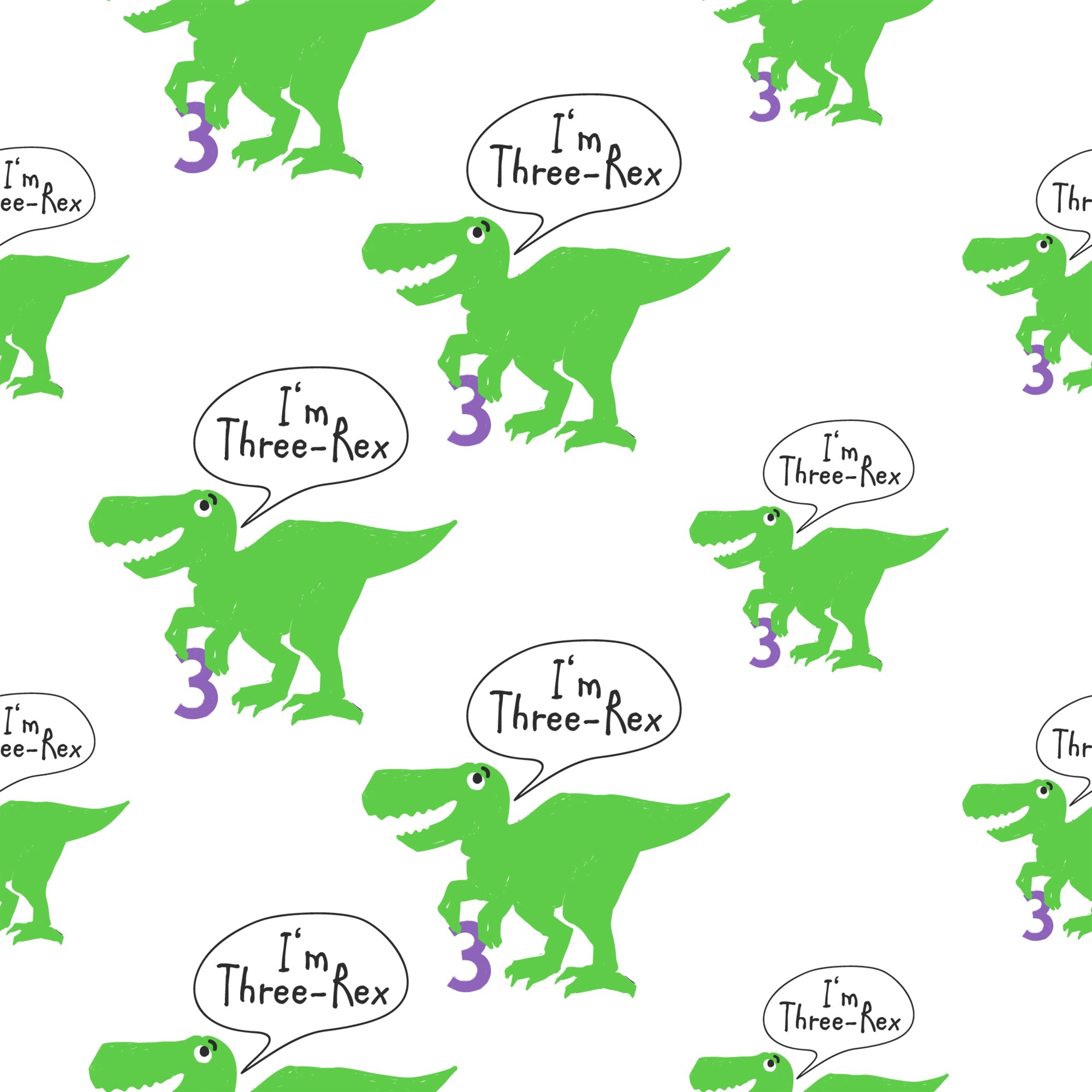 Personalized Birthday Backdrop Dinosaur Pattern Three-Rex Backdrop UK BRP12-296