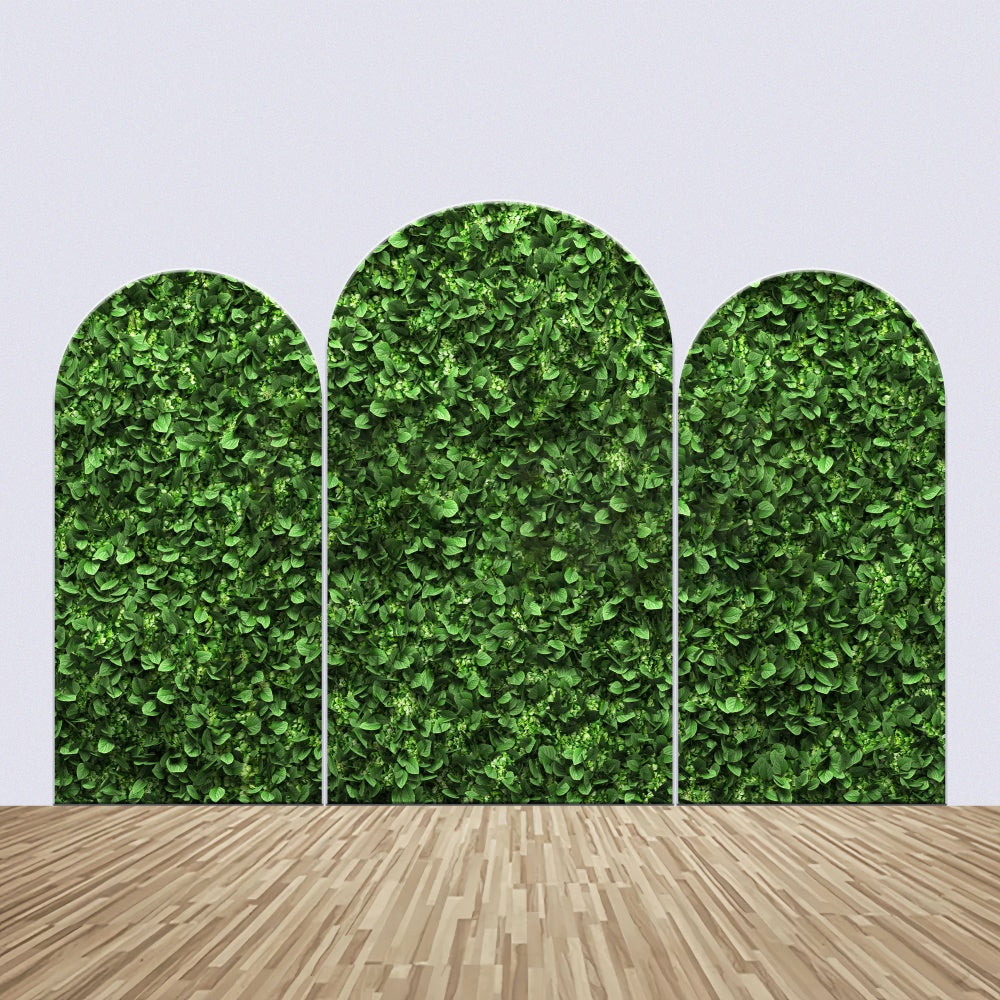 Custom Backdrop Birthday Verdant Green Leaf Wall Arch Backdrop Kit UK BRP12-312