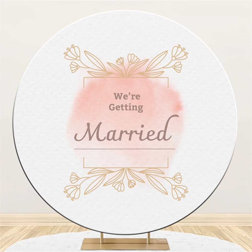 Personalized Backdrop Wedding Pink Bloom Bicycle Round Backdrop UK BRP12-334