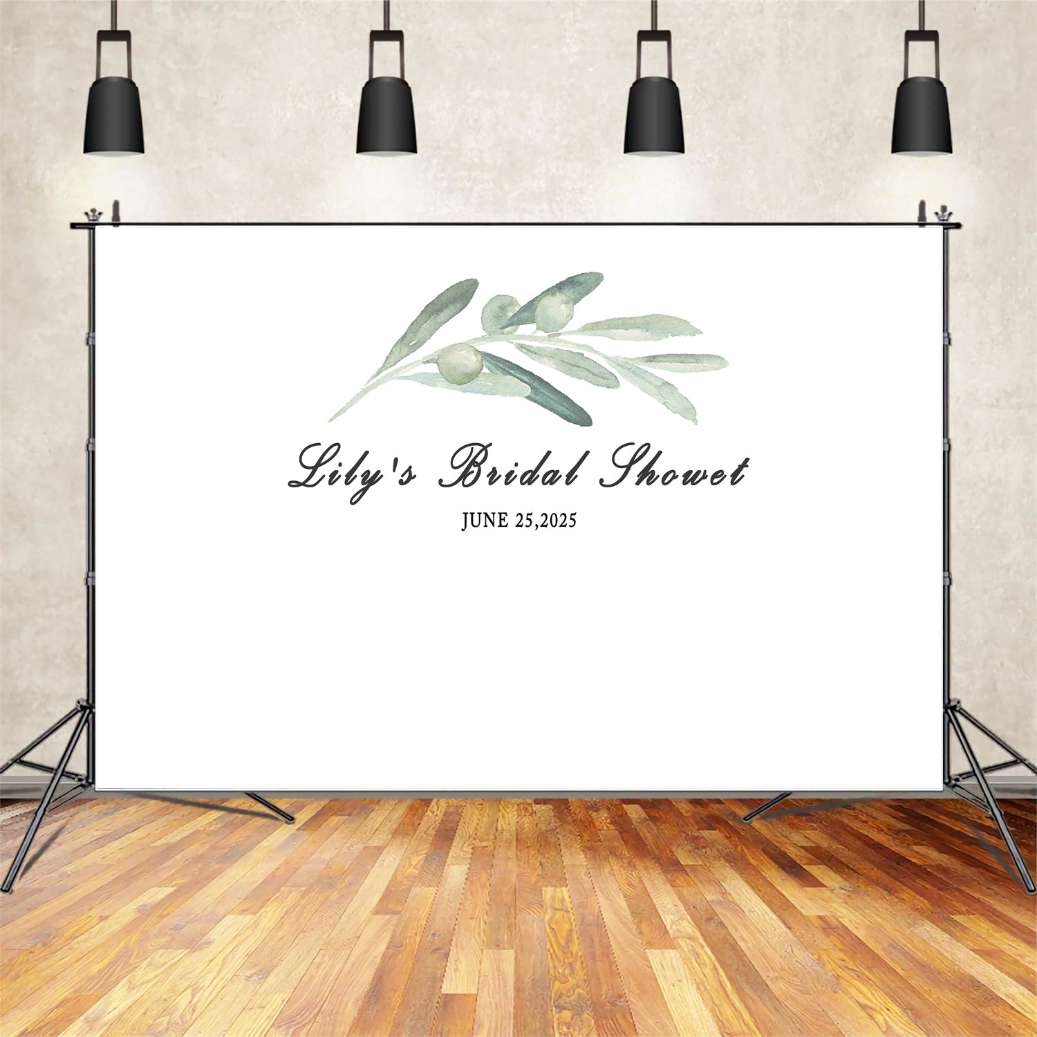 Custom Backdrop Wedding Greenery Minimalist Bridal Shower Backdrop UK BRP12-353