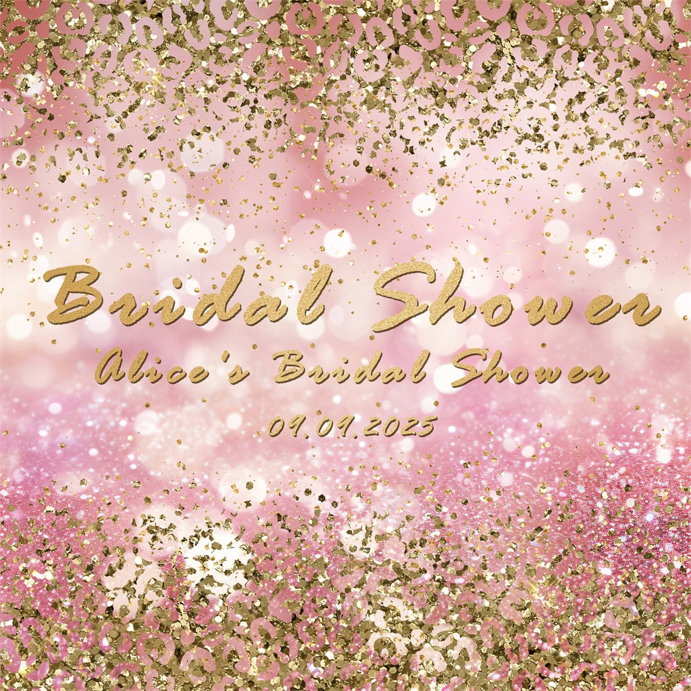 Customized Wedding Backdrop Sparkling Pink Bridal Shower Backdrop UK BRP12-355