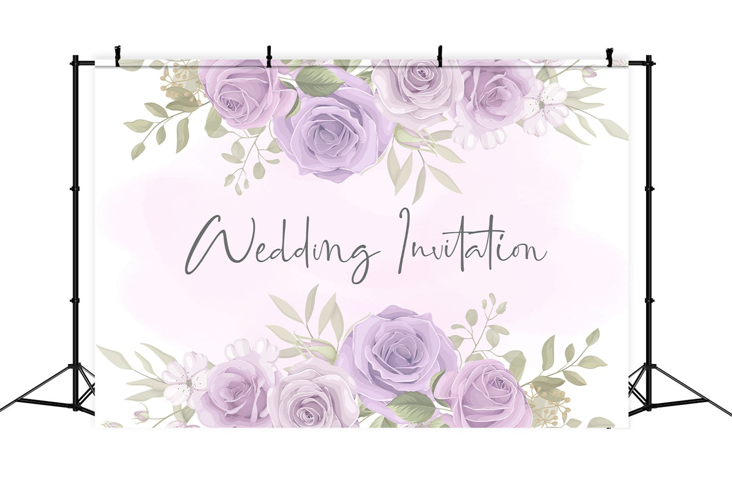 Custom Wedding Photo Backdrops Purple Floral Decor Backdrop UK BRP12-358