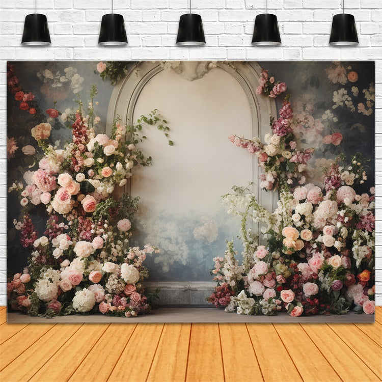 Maternity Photography Backdrops Archway Floral Wall Backdrop UK BRP12-36