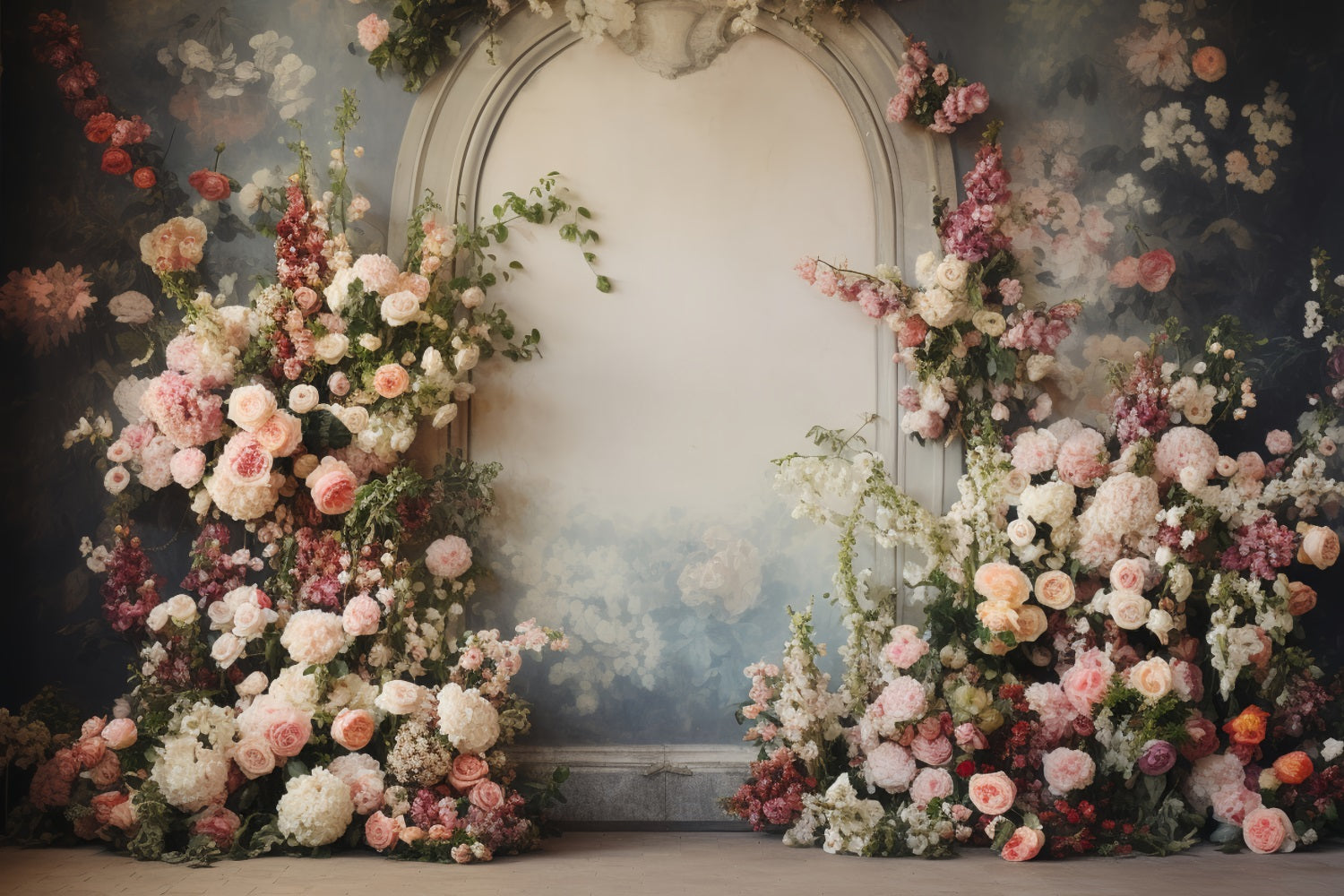 Maternity Photography Backdrops Archway Floral Wall Backdrop UK BRP12-36