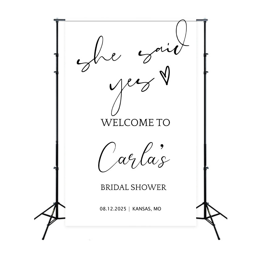 Personalized Wedding Backdrops Minimalist Bridal Shower Photo Backdrop UK BRP12-369