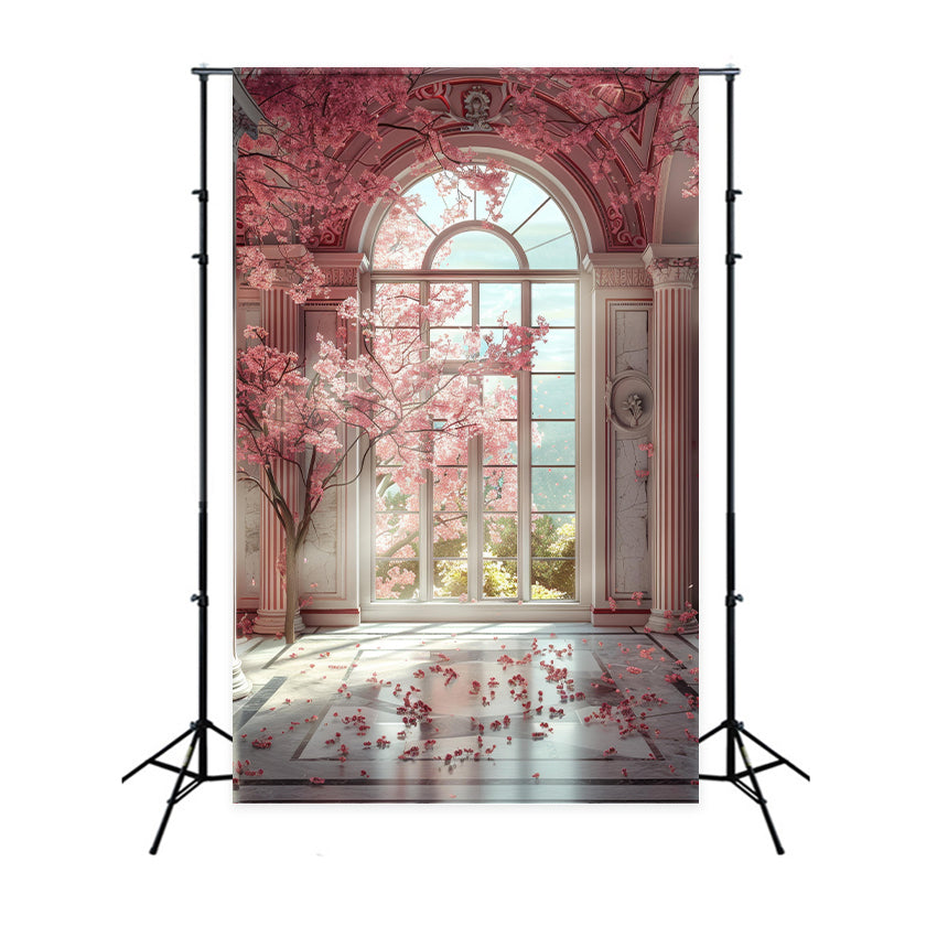 Maternity Backdrop Cherry Blossom Archway Window Backdrop UK BRP12-38