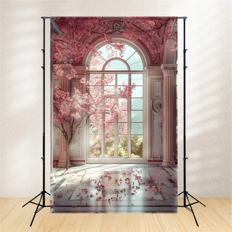 Maternity Backdrop Cherry Blossom Archway Window Backdrop UK BRP12-38