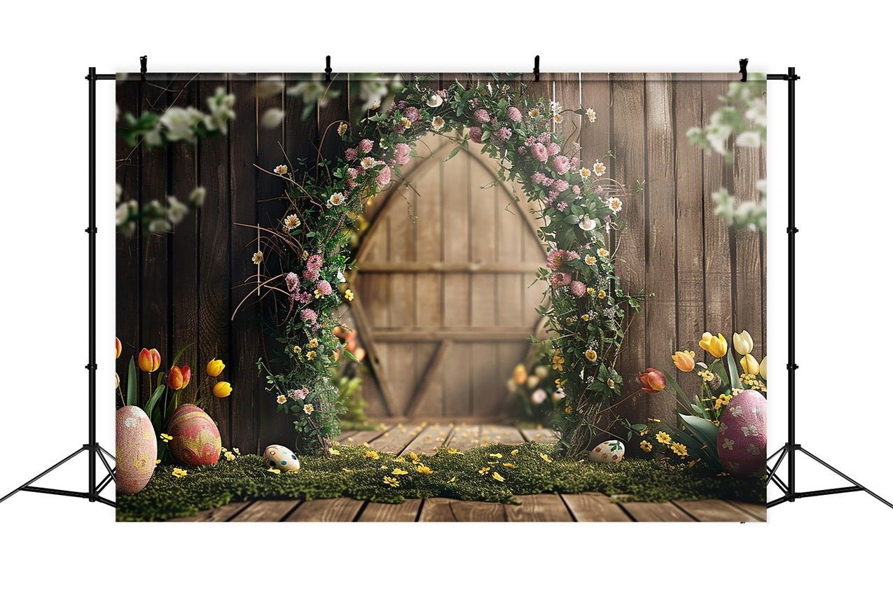 Easter Backdrop Rustic Easter Egg Garden Arch Backdrop UK BRP12-394